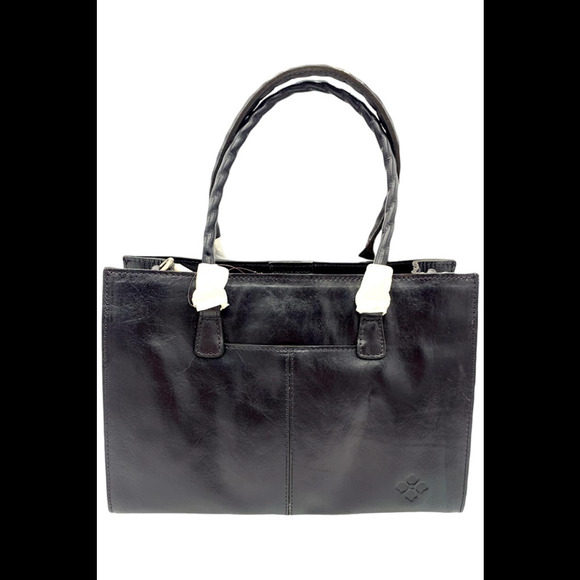 Patricia Nash Leather Primrose Satchel Smoke Cutout B - Picture 2 of 2